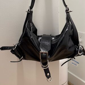 Princess Polly Black Slouchy Shoulder Bag